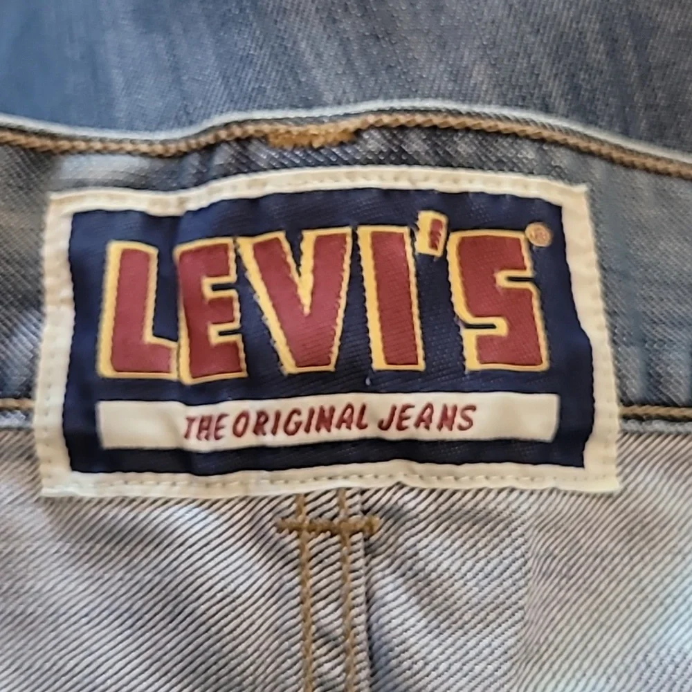 Levi's 579 Baggy Loose Fit Denim Shorts Embroidered Streetwear Skater Men's 42
